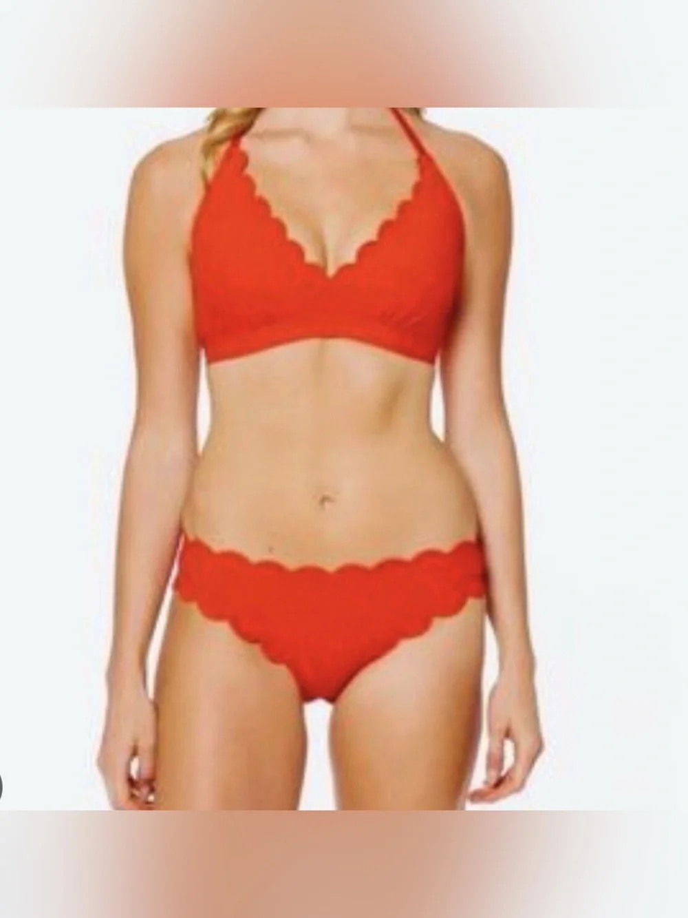 Jessica Simpson Red Scallop Bikini Set - Women Intimates & Sleepwear